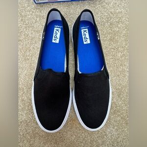 Brand New Keds Double Decker Canvas Black size 8.5 Medium width